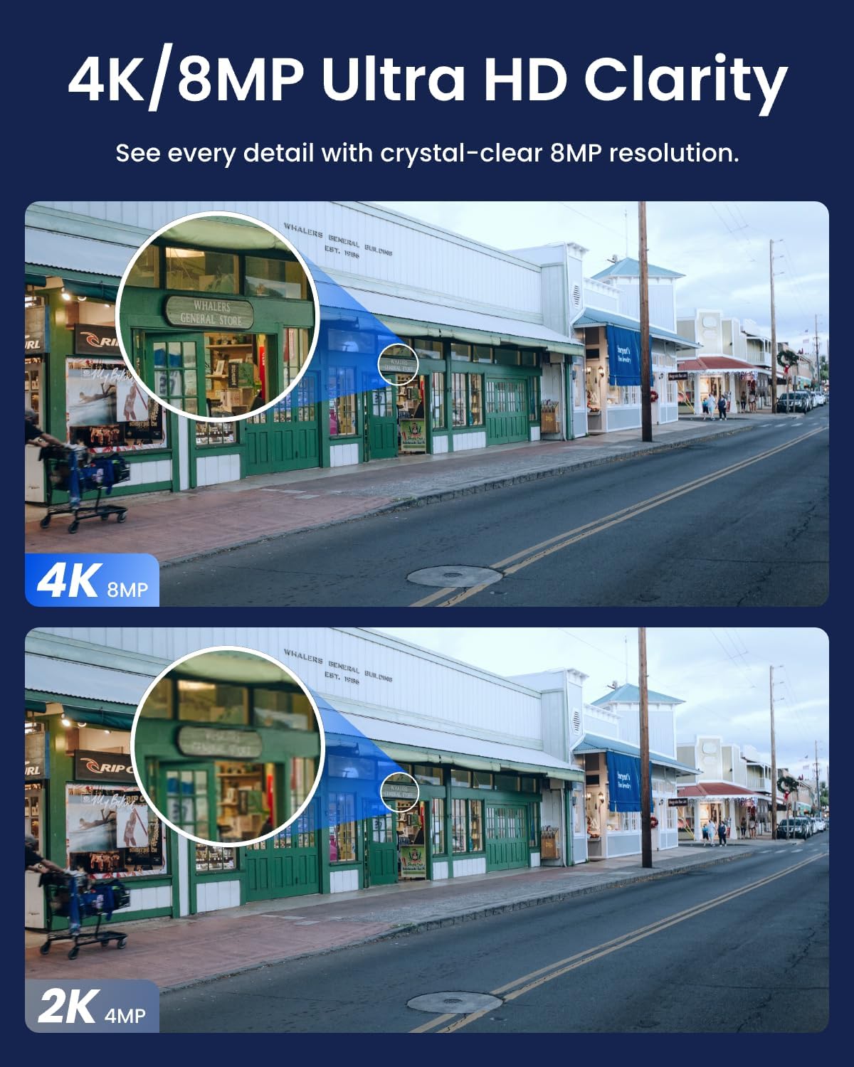 REOLINK RP-PCT8MD Dual-Lens PoE Camera, 4K/8MP Ultra HD, 180° Panoramic View, Color Night Vision, Perimeter Protection, AI Video Search, Smart Detection for Person/Vehicle/Animal, Two-Way Talk