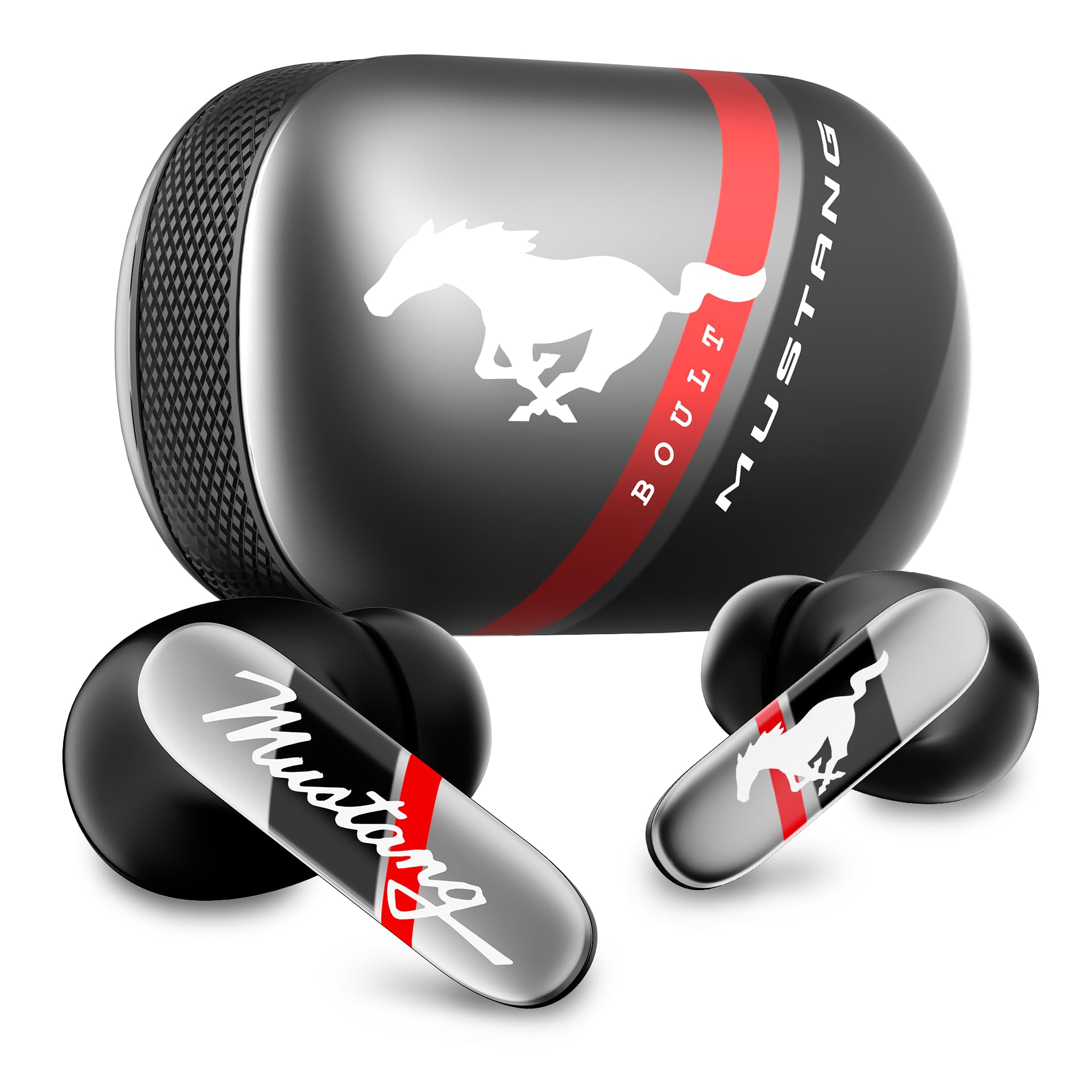 Boult GOBOULT (Formerly Mustang Dyno Earbuds with 60H Playtime, App Support, Dual Pairing, 4 Mics ENC, 45ms Low Latency, 13mm Drivers, Touch Controls, Made in India, IPX5 Ear Buds Wireless (Silver)