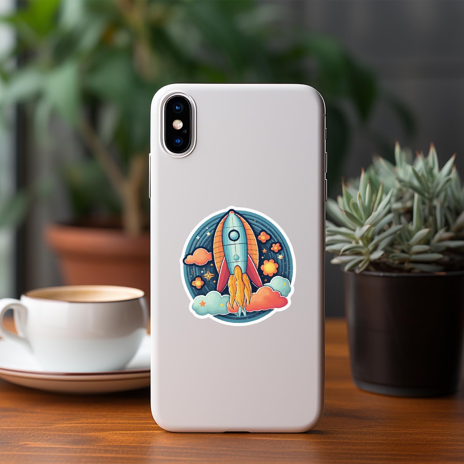 Rocket Stickers for Laptop (100 PCS),Gift for Children Teens Adults Girl Boys,Waterproof Stickers for Water Bottle,Outer Space Vinyl Stickers for Scrapbook,Skateboard,Bike,Phone,Dairy - Image 3