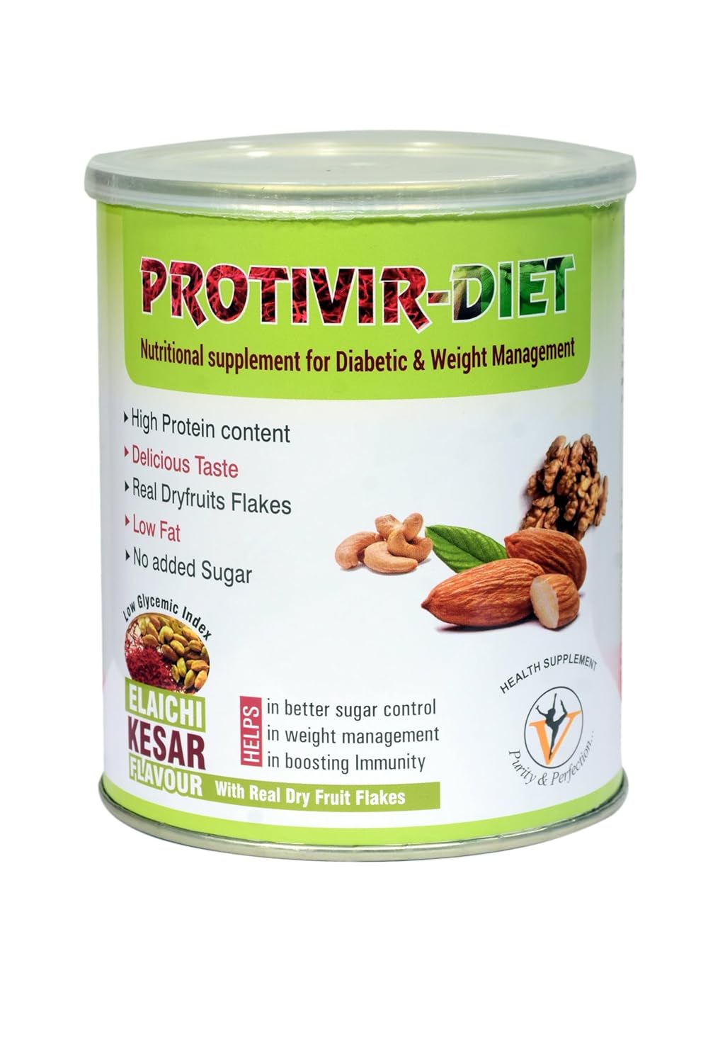 PROTIVIR DIET – Diabetic & Pre-Diabetic Care Sugarfree Protein Powder with 40% Whey Protein (200 gm)