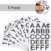 Vista 3 de Outus 8 hojas de calcomanías de letras de vinilo, autoadhesivas, números para buzón, letras del alfabeto, para medias de Navidad, álbumes