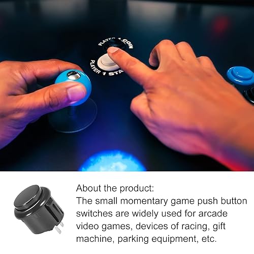Miniatura 3 de Interruptor de botón momentáneo para juego pequeño para videojuegos arcade -0.906 innegro10 piezas