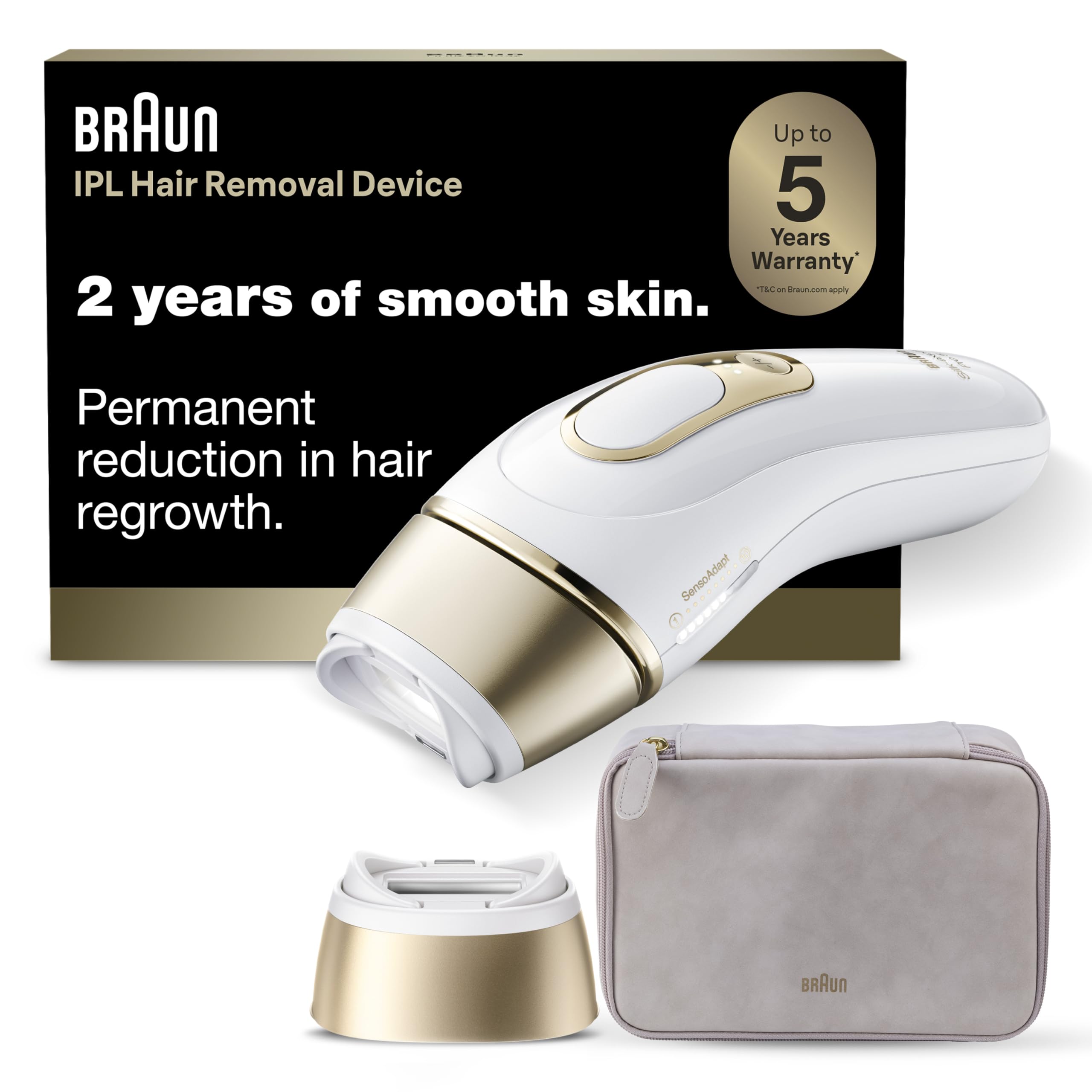 Braun IPL, Silk·Expert Pro 5, IPL Hair Removal for Women and Men, Permanent Laser Hair Reduction At-Home, 1 Head, IPL5100
