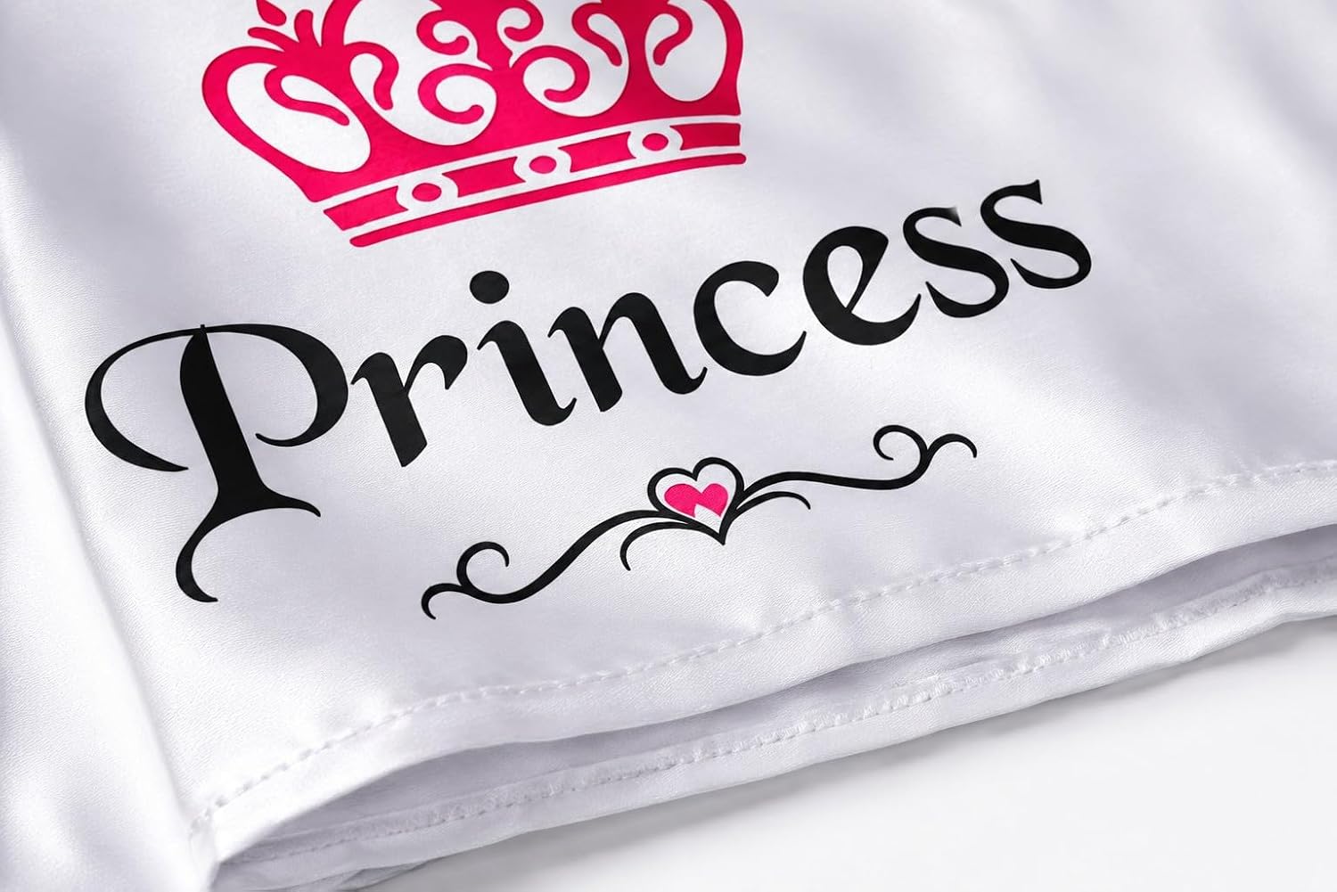 Princess Crown Pillow Cover 29x19 Inch, Soft Satin Throw Pillow Case for Girls Bedroom, Sofa, Couch & Nursery Decor image 3
