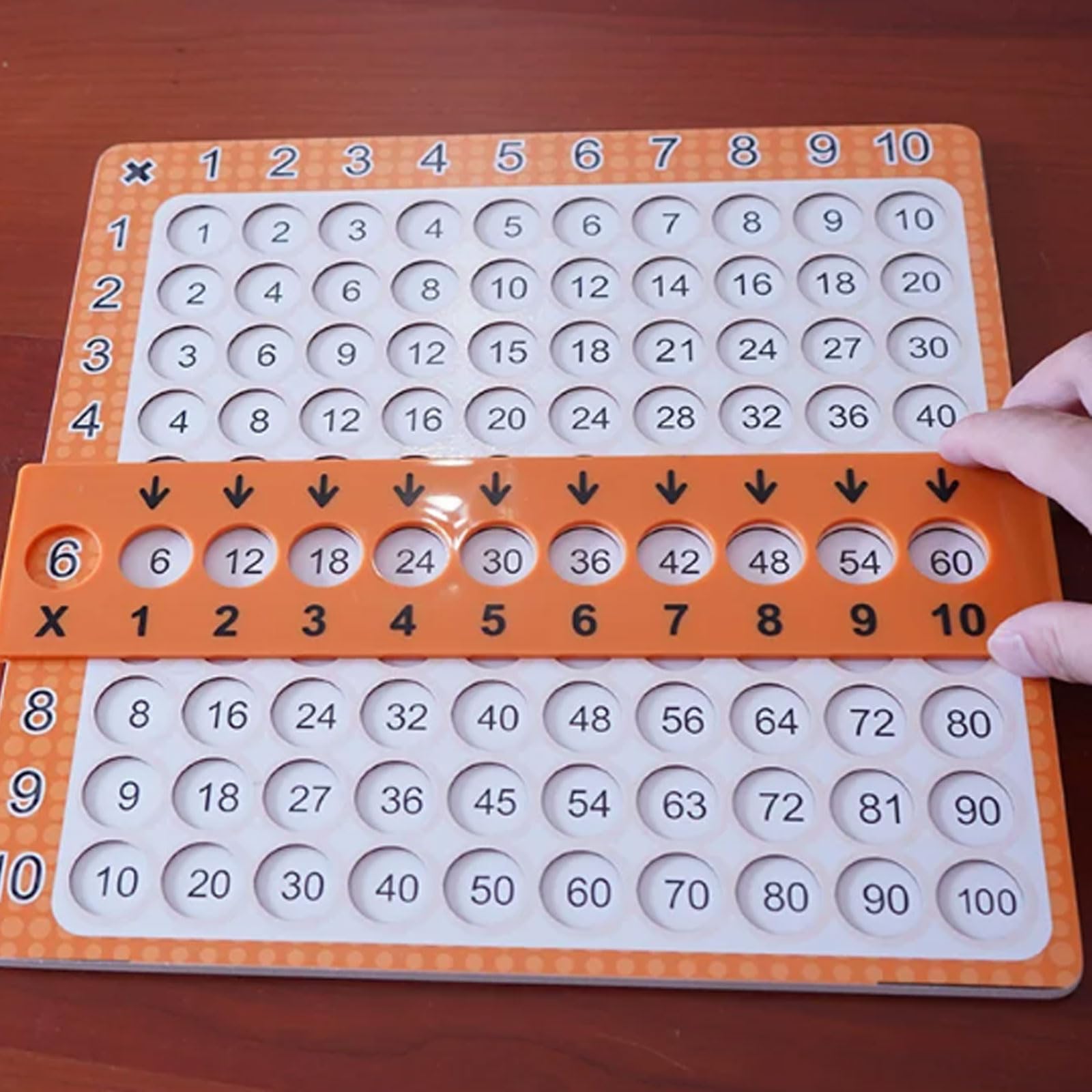 Gioco da Tavolo Montessori delle tabelline | Tabella di moltiplicazione da 1 a 10 con schede flash, Giocattolo educativo per la pratica della moltiplicazione