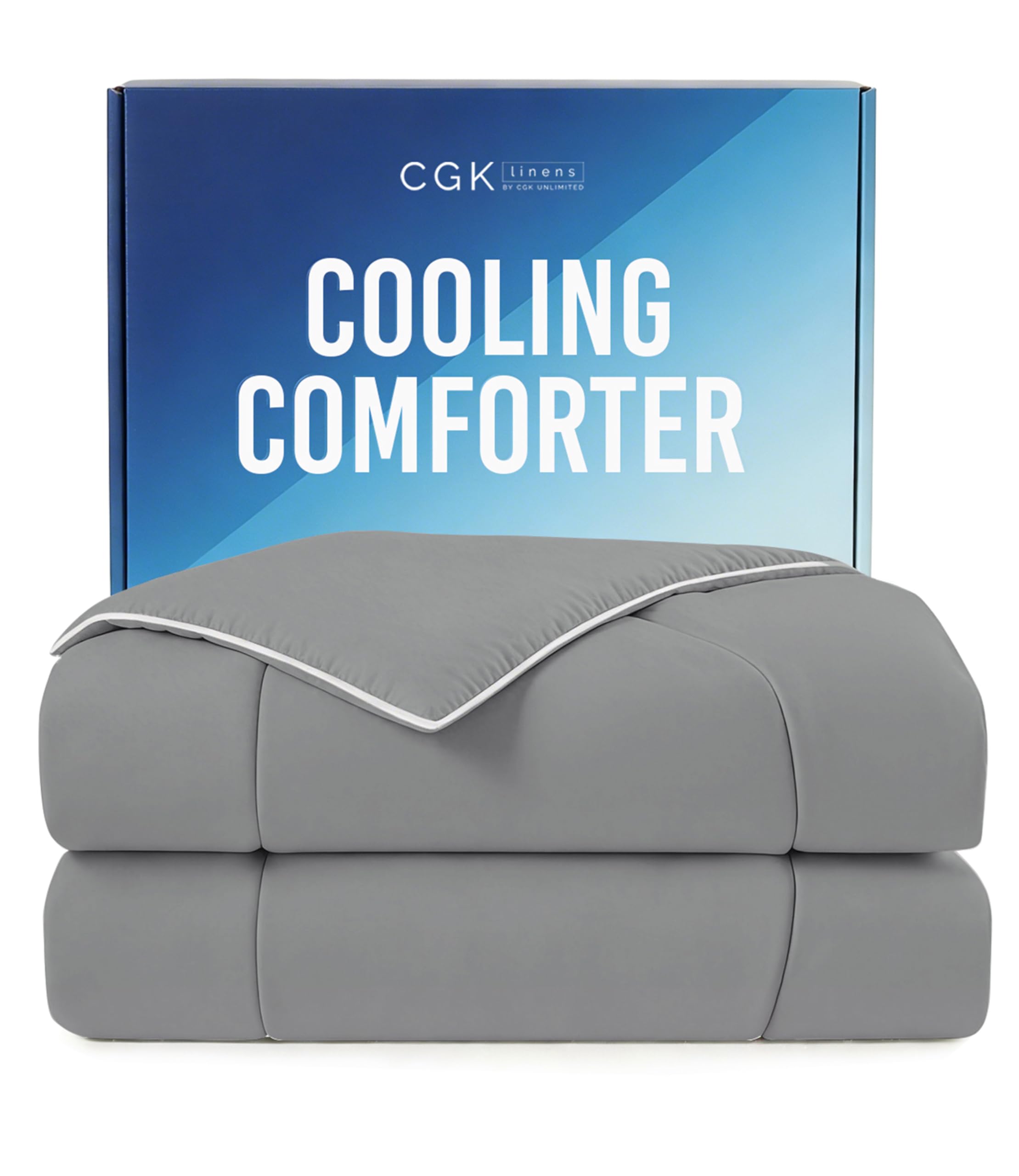 cooling comforter twin/twin xl size - cooling blanket - 60x90 (dark grey)