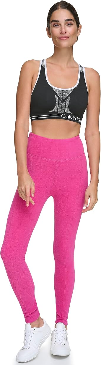Calvin Klein Performance Womens High Waisted Warm Fleece Winter Leggings