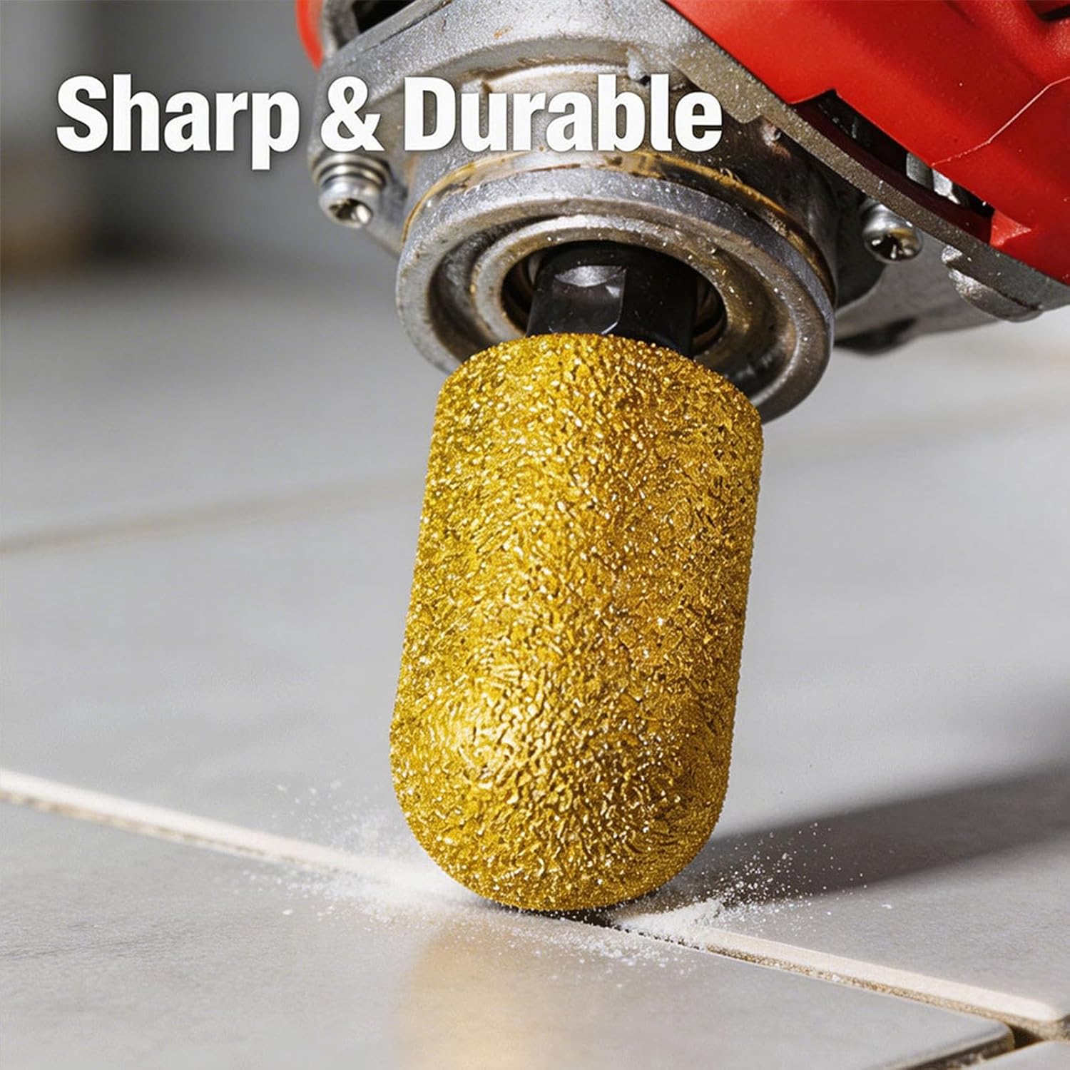 Diamonds Brazed Finger Bit, Diamonds Brazed Round Grinding Head for Angles Grinder Milling Cutter Stone