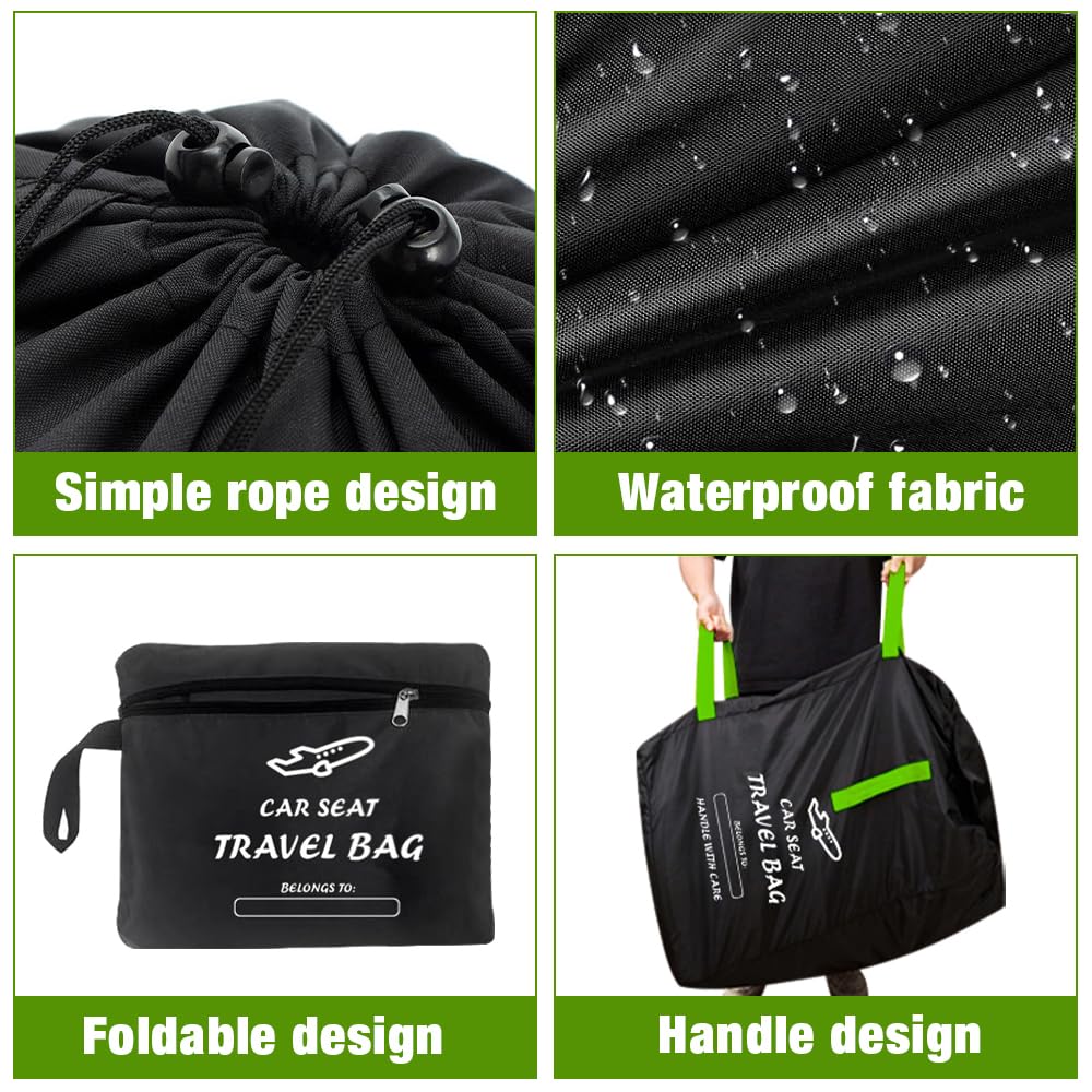 Borsa da Viaggio per Passeggino, Borsa da Viaggio per Seggiolino Auto per Aereo, Copertura Impermeabile con Tracolla per Viaggi Aerei, Oxford 600D, Ottimo per Bagagli Gate (86x46x46)