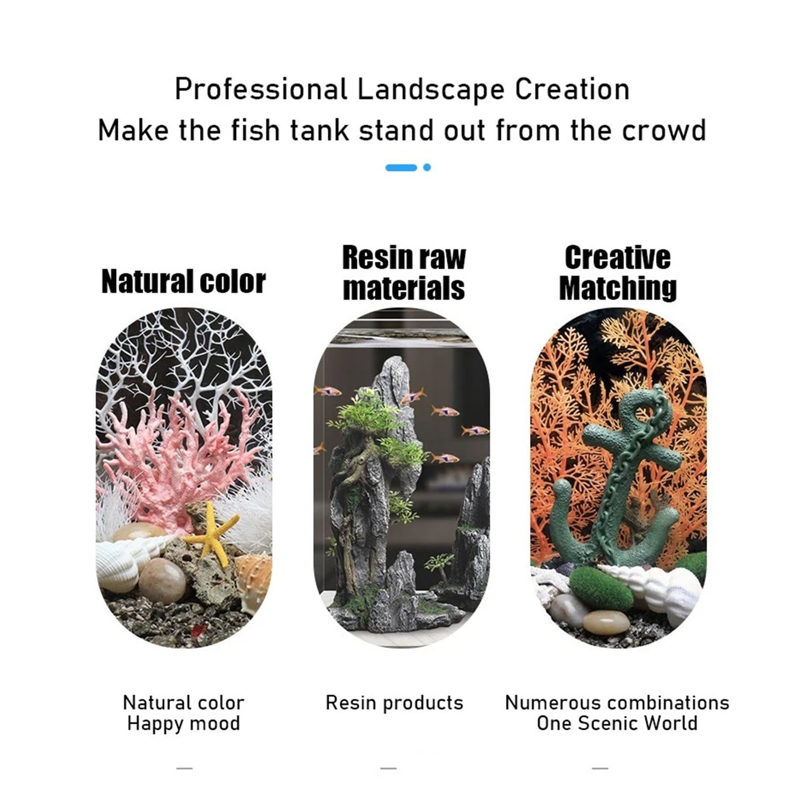 Decorazioni per Acquario Combinazione di finte barriere coralline, acquari, decorazioni for la casa