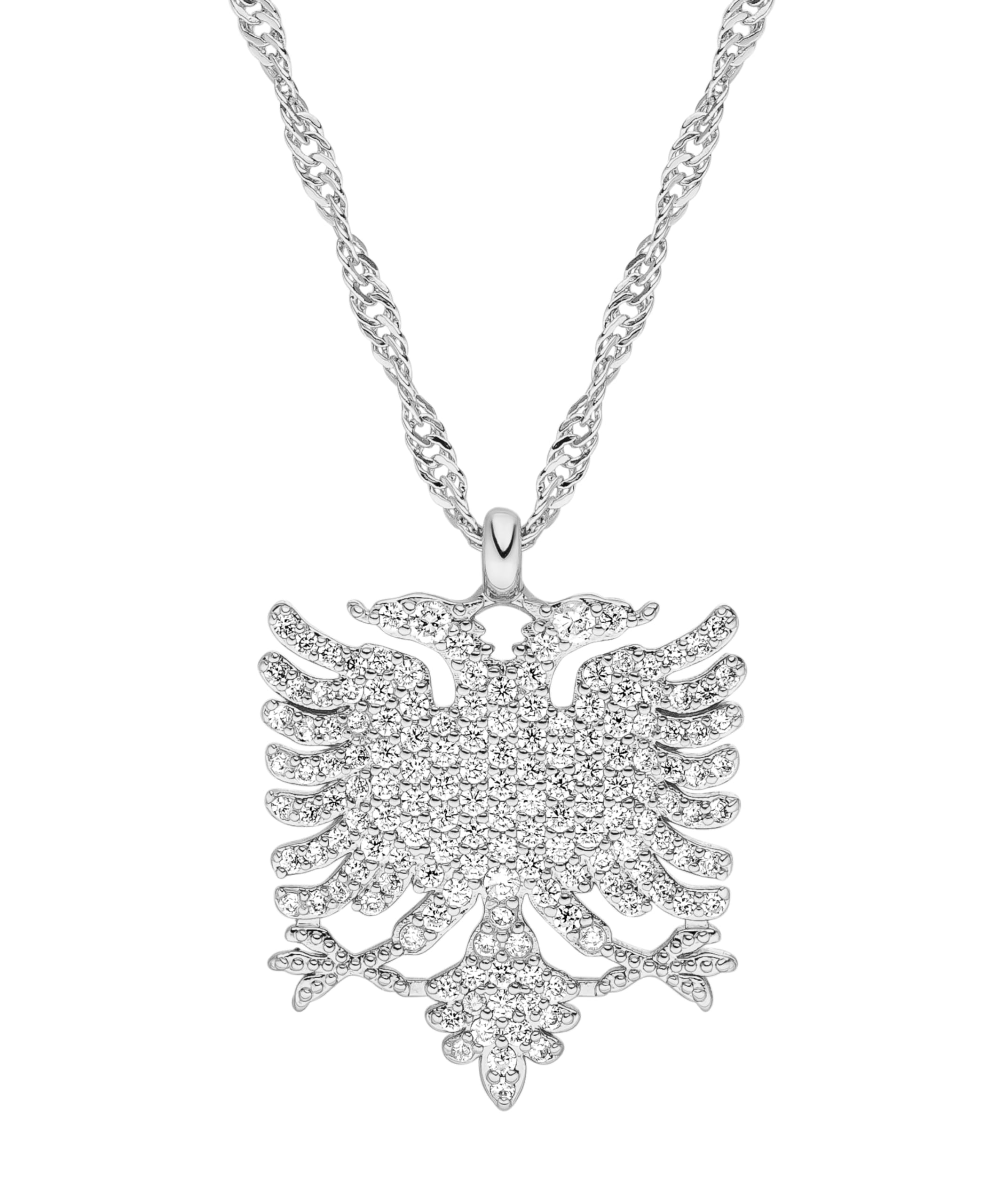 Ciondolo Aquila Albania In Acciaio Inossidabile - Colore Oro/Argento, Regalo Etnico - Foto 7