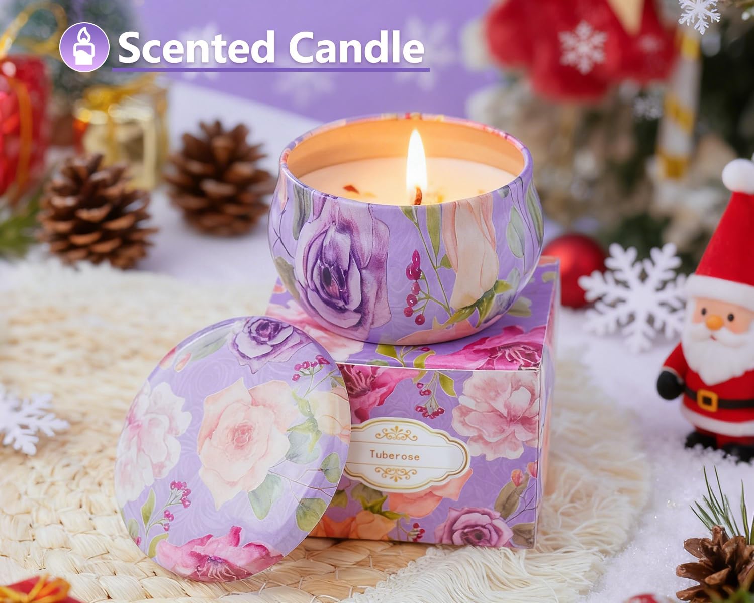 Gift Basket for Women, Birthday Gifts for Women Self Care Gifts Get Well Soon Gifts, Flannel Blanket,Tumbler, Relaxing Spa Gifts for Mom Best Friend Wife Girlfriend Sister Her (Purple) - Image 6