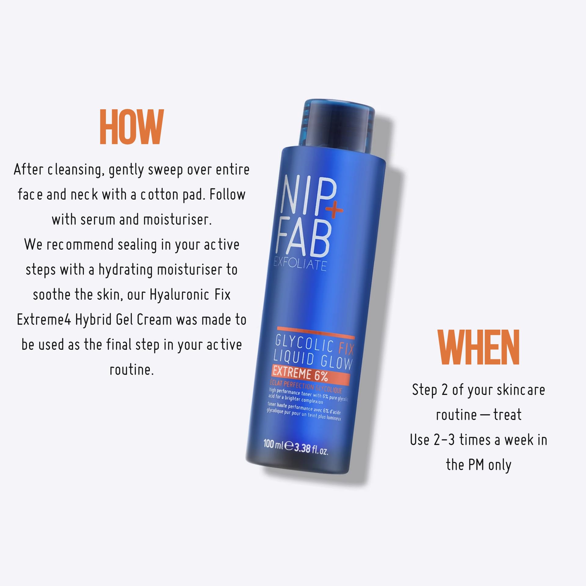 Nip + Fab Glycolic Acid Fix Liquid Glow Extreme 6% | Płyn Złuszczający do Twarzy | Kuracja Złuszczająca do Twarzy | Kwas Glikolowy
