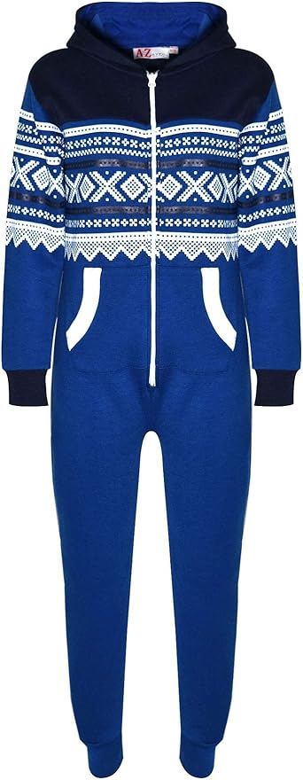 A2Z 4 Kids® Kids Meisjes Jongens Aztec Sneeuwvlok Print Hooded Onesie