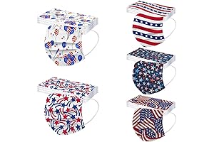 50PC Patriotic Disposable Face Masks for 4th of July