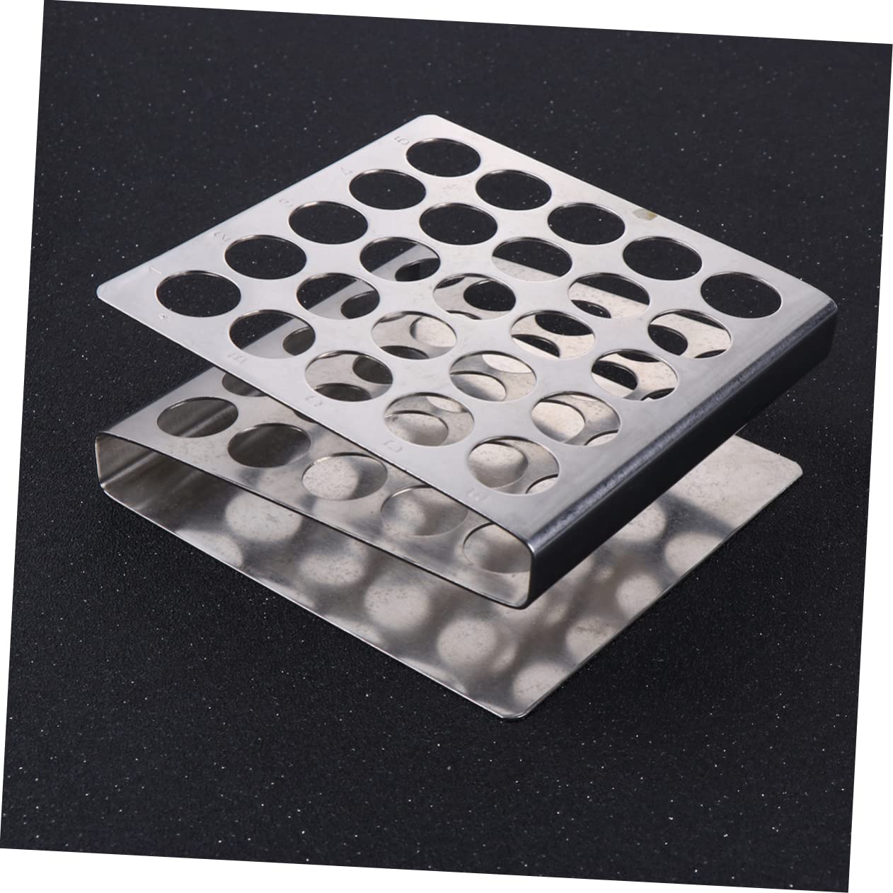 SOLUSTRE 5pezzi Portaprovette Inossidabile Z-shape Con Rastrelliera Per Laboratori Scolastici e Attrezzature Di Scuola Supporto Test Tubes Leggero e Pratico Per Uso Didattico e