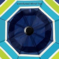 Vista 7 de Patio Umbrella Replacement Canopy, Replacement Umbrella Covers with 8 Ribs, 9ft Water Resistant Cloth Umbrella Replacement Top for Garden Backyard