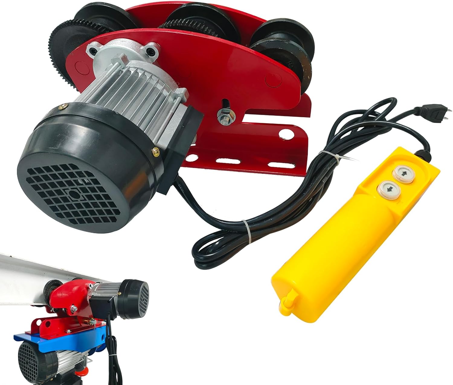 Electric Trolley for Power Hoist,2204 LBS I Beam Trolley 2.68in-4.33in Adjustable Flange Heavy Duty System Trolley for Electric Hoists PA200-PA1000,Perfect for Gantry Cranes,Warehouse Garage