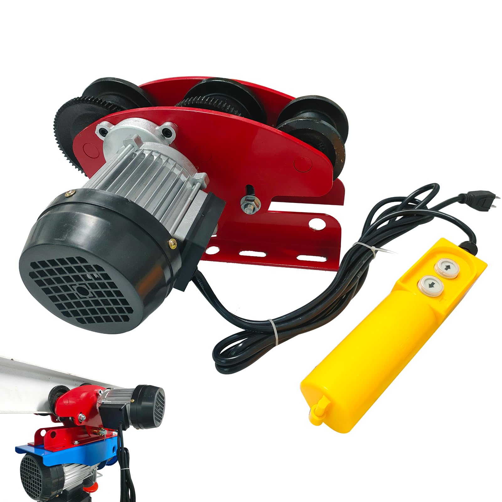 Photo 1 of ***POSSIBLY FOR PARTS / UNTESTED/ UNKNOWN MISSING OR DAMAGED PIECES*** Electric Trolley for Power Hoist,2204 LBS I Beam Trolley 2.68in-4.33in Adjustable Flange Heavy Duty System Trolley for Electric Hoists PA200-PA1000,Perfect for Gantry Cranes,Warehouse