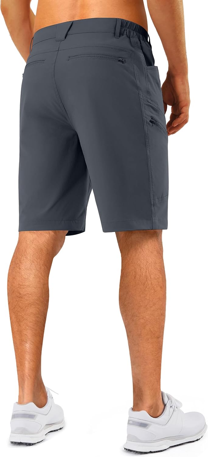 Stlight Men's Hiking Cargo Shorts 8"/10" Quick Dry Lightweight Casual Shorts for Athletic Fishing Golf with Zipper Pockets