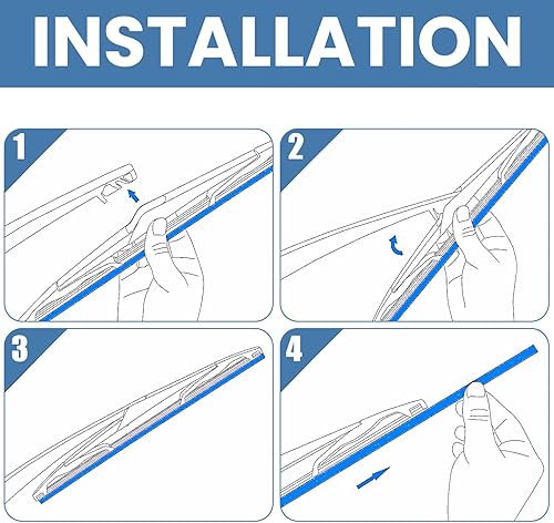 Vista 127 de Limpiaparabrisas trasero de 12 pulgadas para Mitsubishi Outlander 24-21/Nissan Rogue 23-08 Kicks 23-17 Juke 17-11 Pathfinder 20-13 Qashqai 22-17