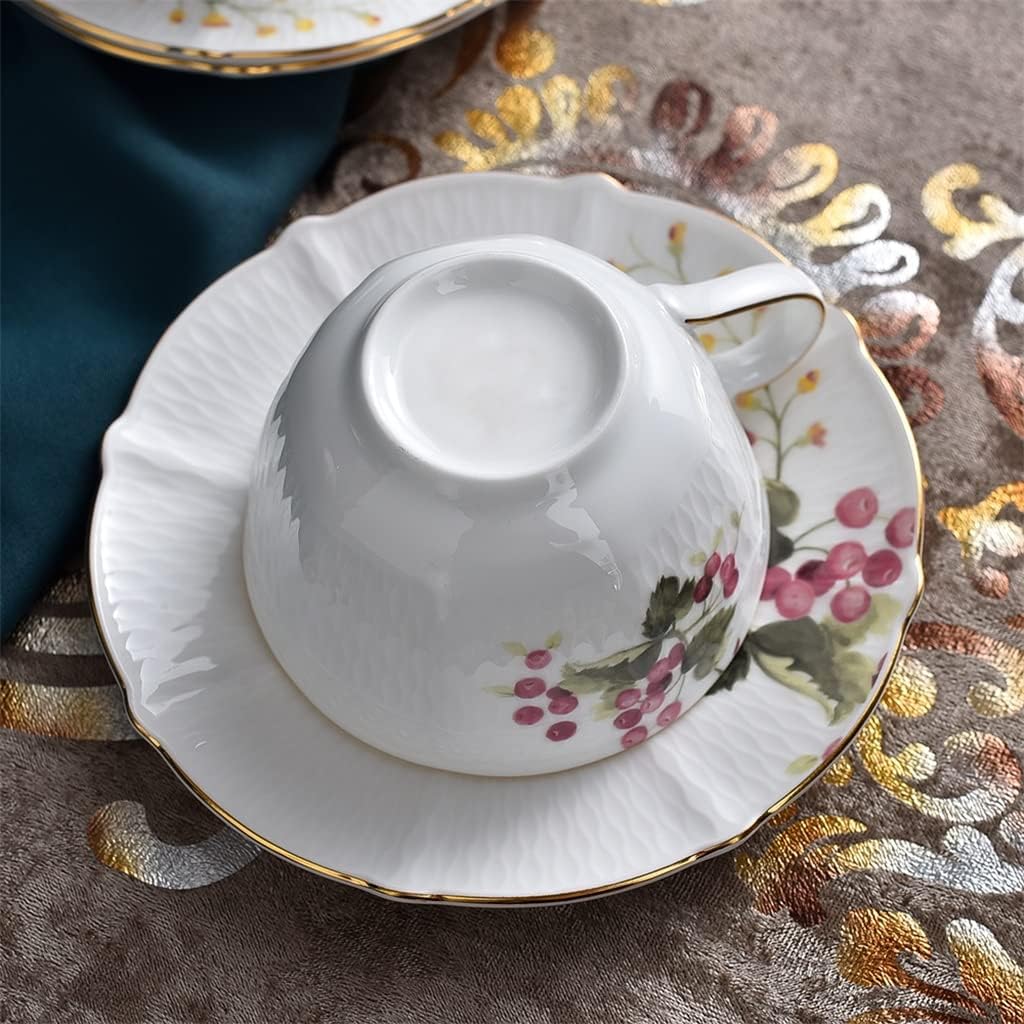 Coffee Mug Porcelain Ceramic Teacup And Tea Holder Set Breakfast