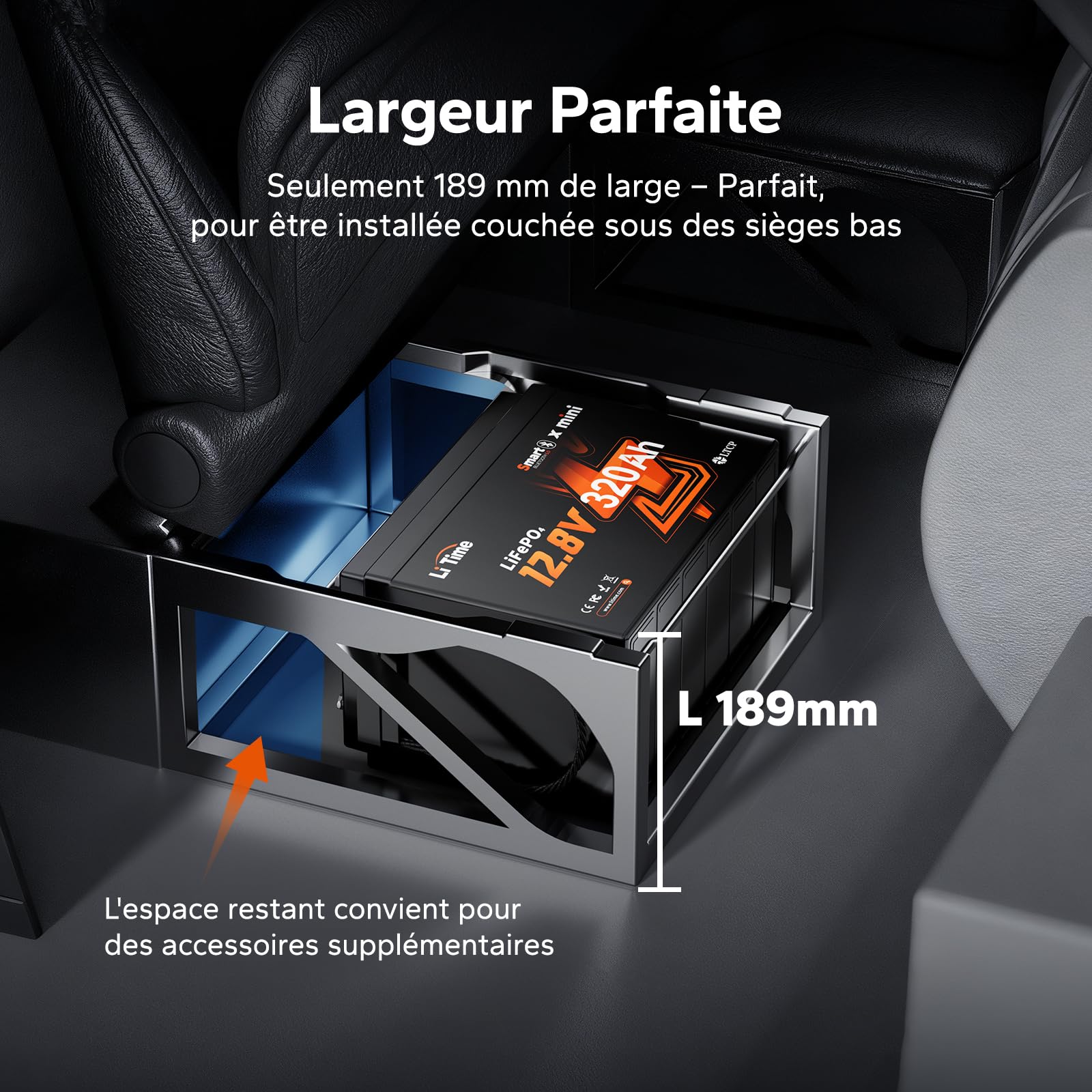 LiTime Batterie Lithium 12V 320Ah Mini Bluetooth pour Camping-Cars (2 Pcs)