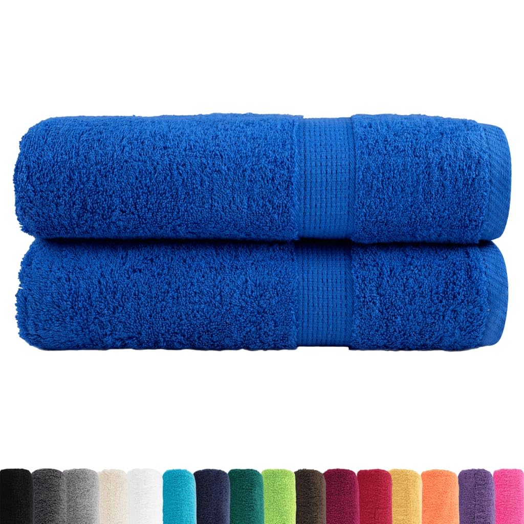Solund - Juego de toallas de baño (2 unidades, 100 x 150 cm, 600 g/m²), color azul