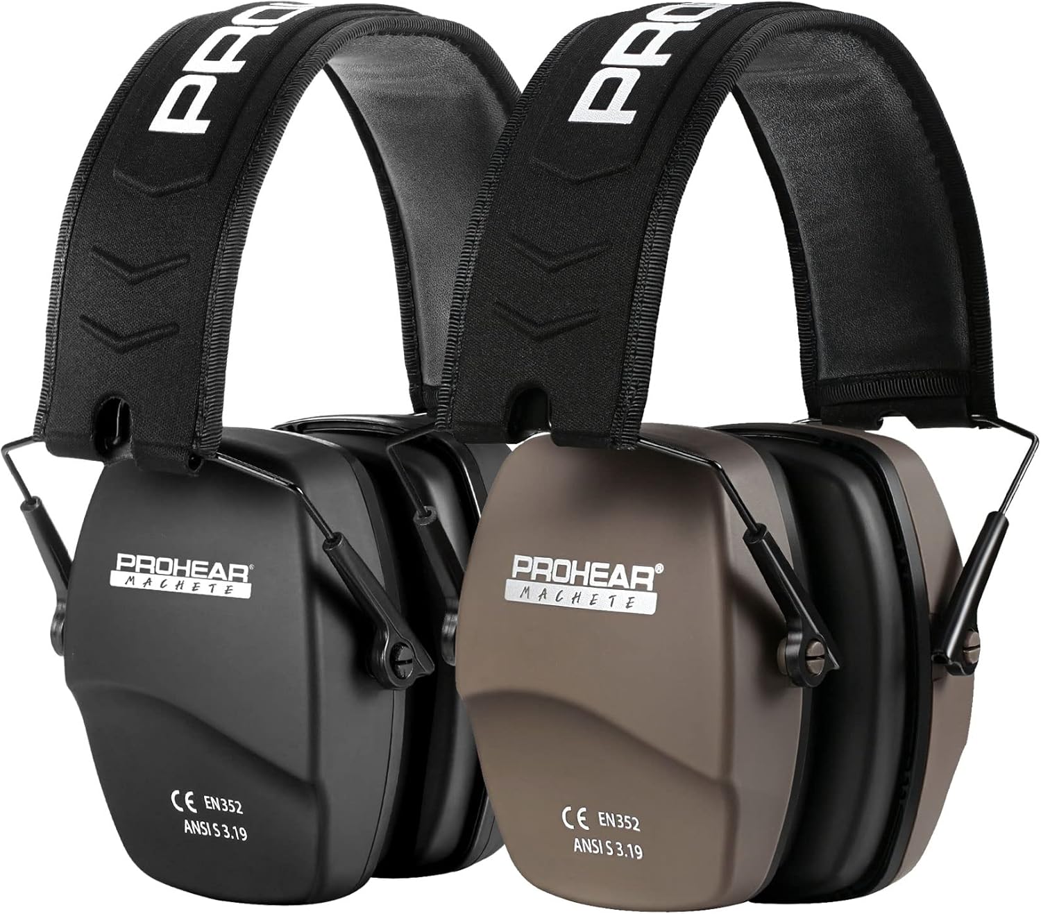 PROHEAR 016 2 Pack Hearing Protection Safety Muffs for Shooting, NRR 26dB Slim Ear Protector for Gun Range, Hunting : Sports & Outdoors