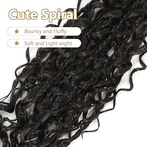 Miniatura 6 de 8 paquetes de trenzas de ganchillo - Trenzas de caja bohemia de ganchillo de cabello sintético bohemio trenzado de ganchillo de 14 pulgadas, trenzas