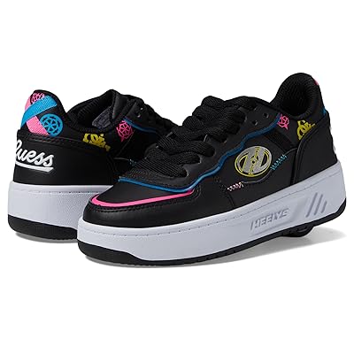 Heelys Rezerve FN Guess (Little Kid/Big Kid/Adult) Girls Shoes Black/Cyan/Neon Pink