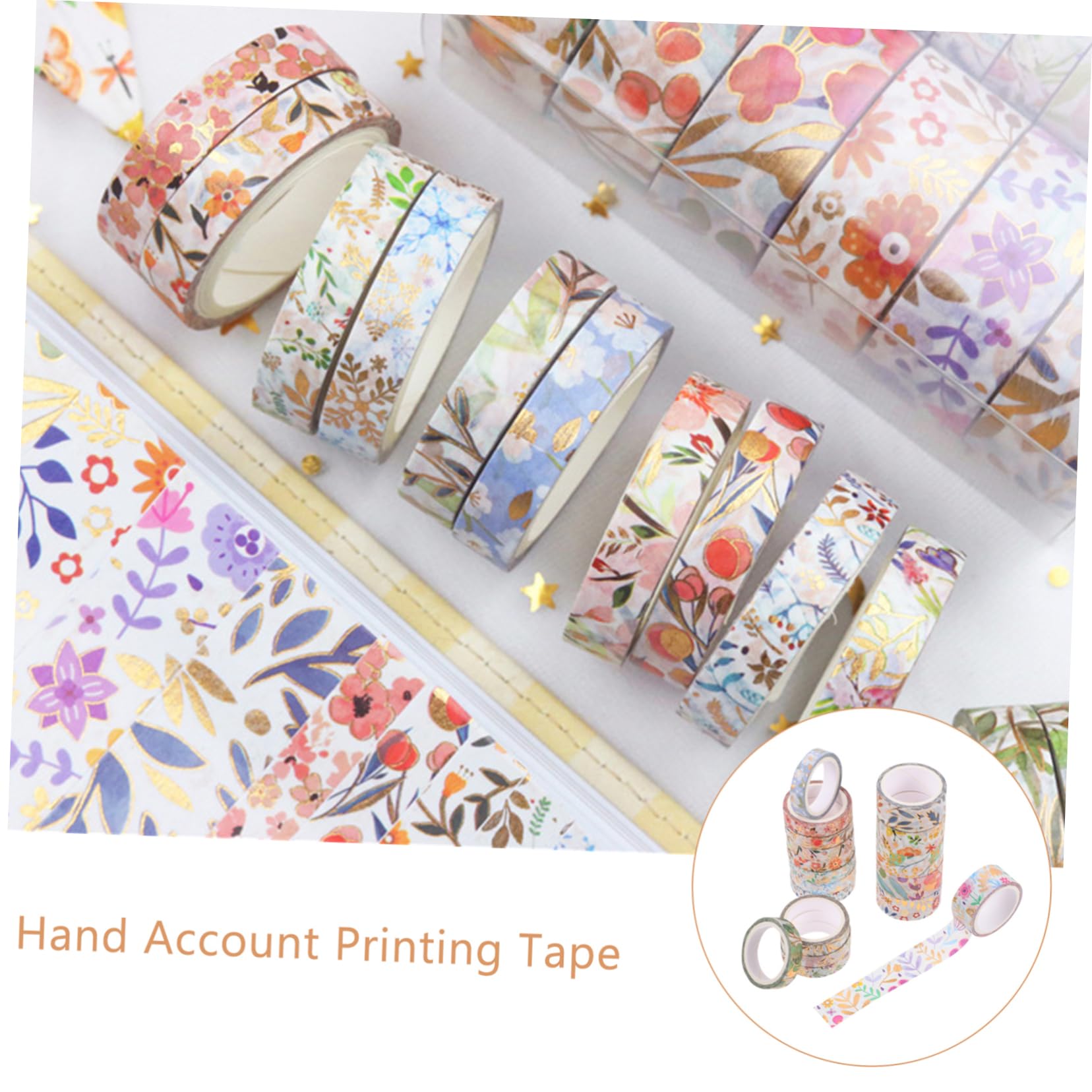 3 Sätze Washi Tape Dekoratives Klebeband Mit Hot Stamping Für Scrapbooking Und Diy Projekte Für Bastelenthusiasten 18 Rollen * 3