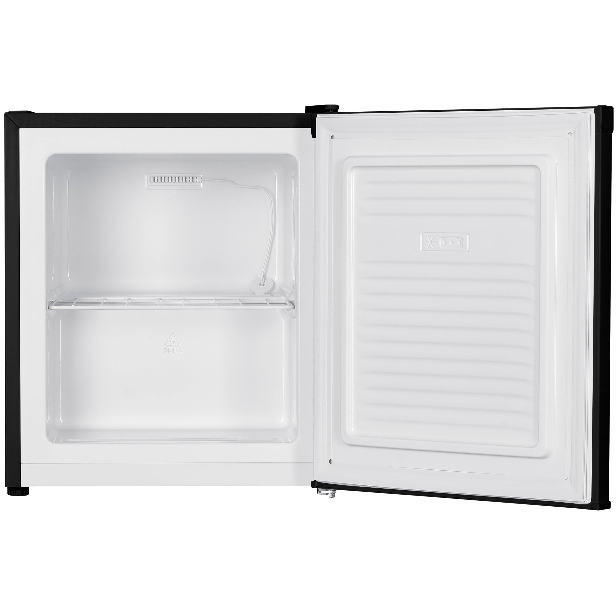homeX FM1015-B Mini Gefrierschrank Gefriertruhe klein 33L Nutzinhalt | 4-Sterne Gefrierbox, freistehend, kompakte Tiefkühltruhe, Mini Freezer, Temperaturregelung, kleiner Tiefkühlschrank, schwarz