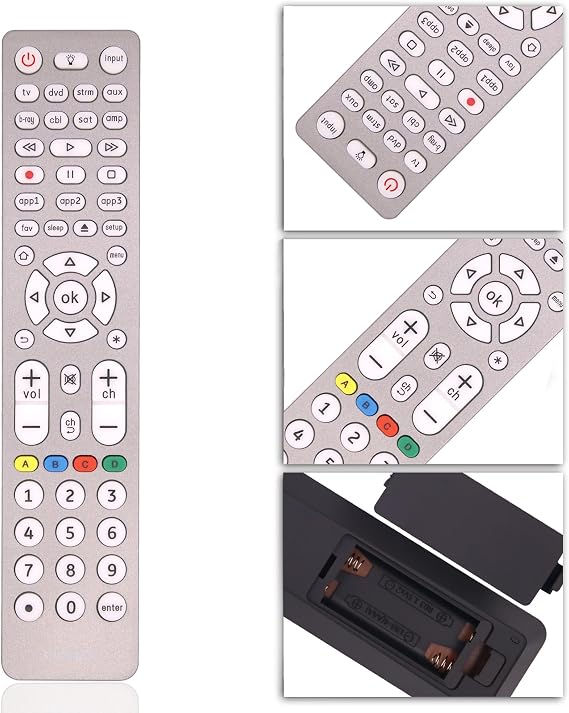 Universal Remote Control for Samsung, LG, Insignia, Vizio, Sony, Panasonic, Vizio, Philips, Hisense, Sanyo LED LCD Smart TV/Soundbar/DVD/BLU-RAY with Backlight