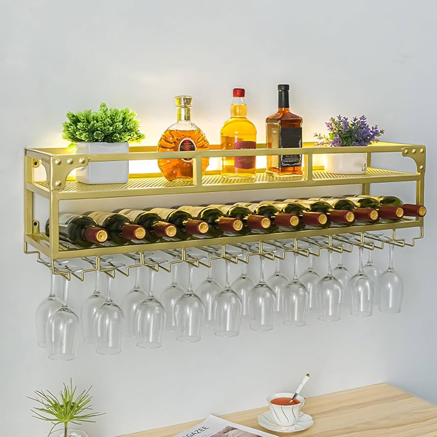 ワインラック 壁掛け式 ワインホルダー 酒ラック 壁掛け ディスプレイスタンド Amazon｜壁掛けワインラック 酒棚 Led 酒ボトルの表示棚 ワイン