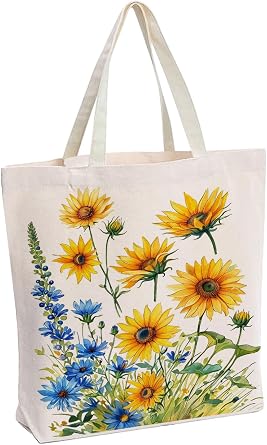 Canvas Tote Bag for Women Cotton Shopping Women Gift Reusable Grocery Bags for Gym, Travel, Work.
