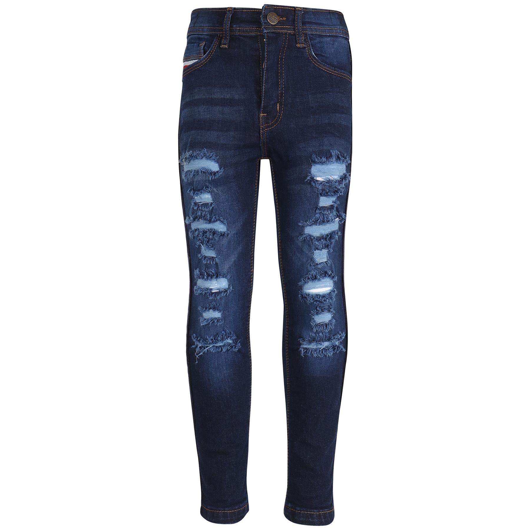A2Z 4 Kids Ragazze Stretch Lightweight Jeans Comfortable Denim Ripped Skinny Jeans Moda Fit Pantaloni All'aperto Casual Pantaloni per età 3-14 Anni