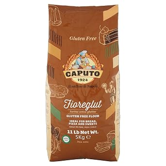 Antimo Caputo Gluten Free Pizza Flour 11 Lb Bulk - All Natural Multi Purpose Flour & Starch Blend for Baking Pizza, Bread, Pasta