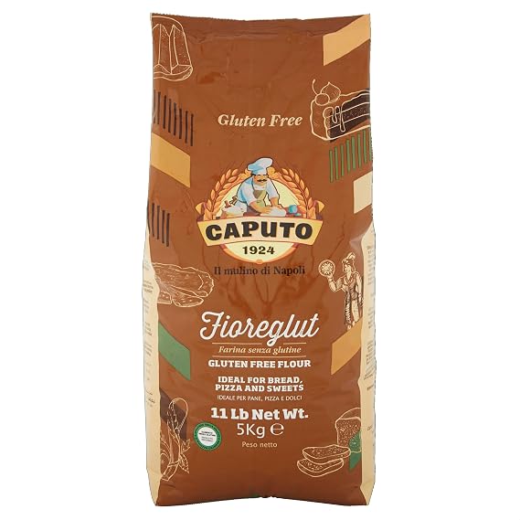 Antimo Caputo Gluten Free Pizza Flour 11 Lb Bulk - All Natural Multi Purpose Flour & Starch Blend for Baking Pizza, Bread, Pasta