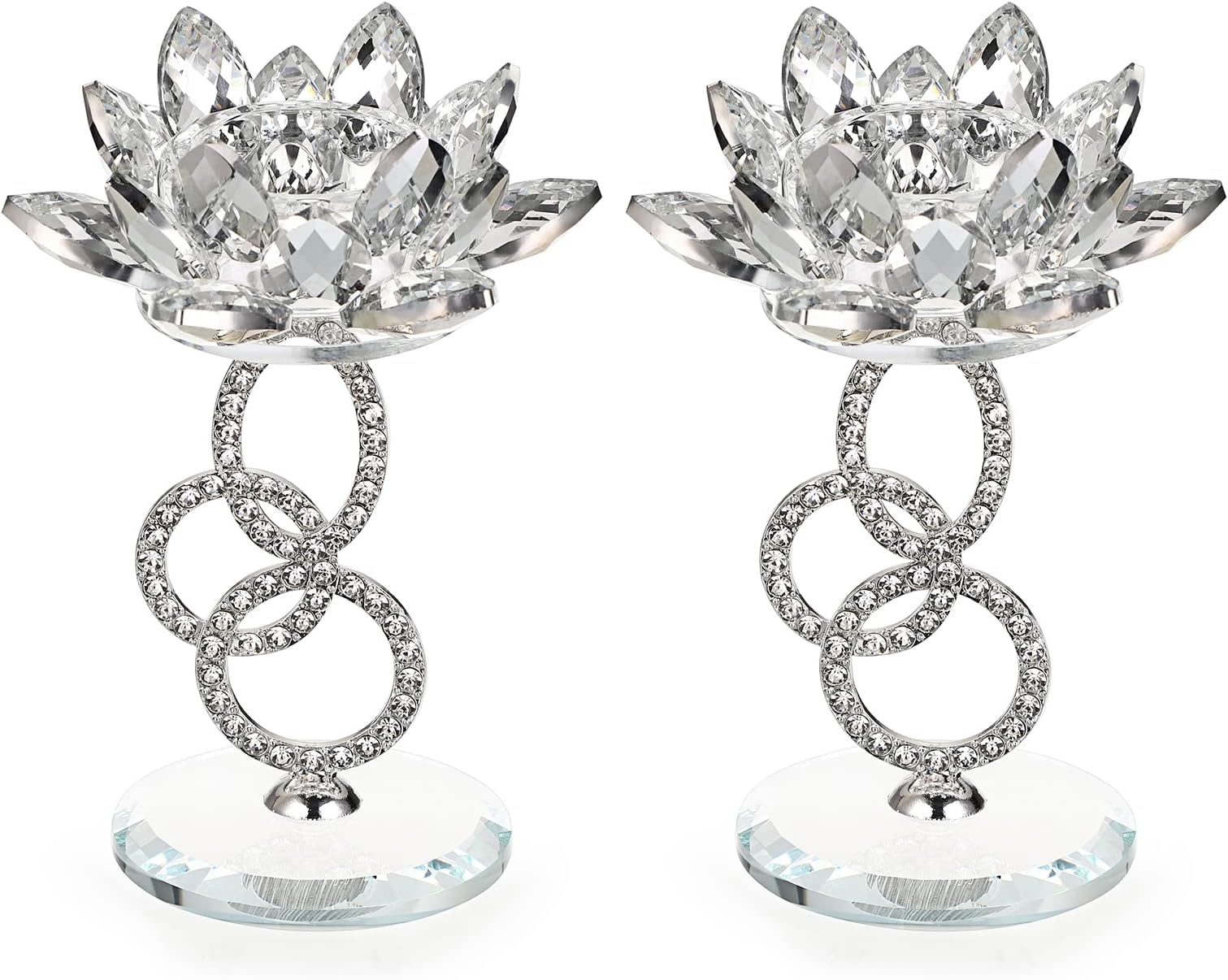 Ensemble de 3 bougeoirs en cristal Villeroy & Boch - 11 cm Ensemble de 3 bougeoirs en cristal Villeroy & Boch - 11 cm