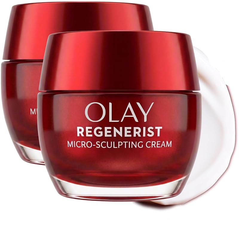 Hidratante facial Olay Regenerist Micro-Sculpting com niacinamida, peptídeos, ácido hialurônico e vitamina B5, 50 mL