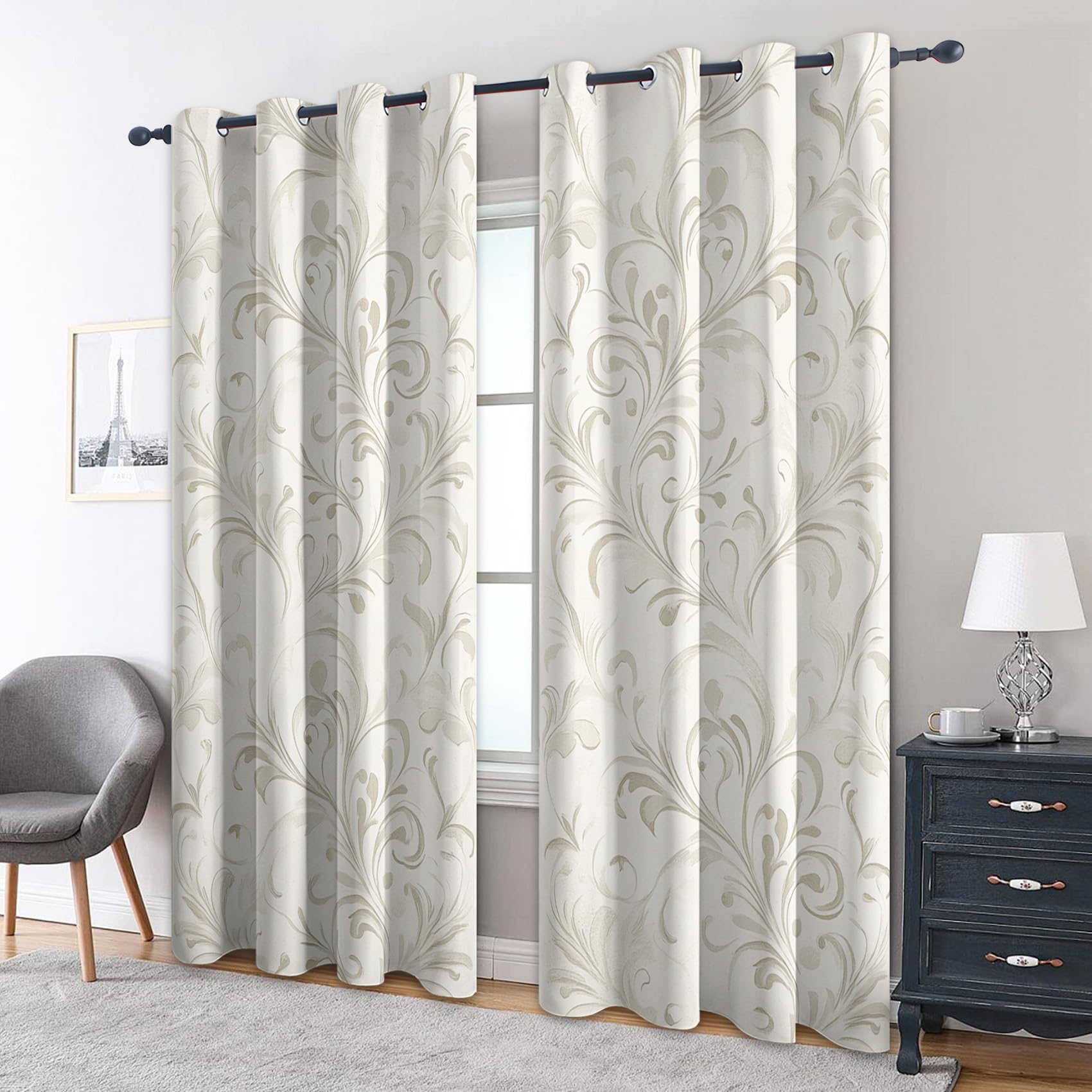 Rideaux occultants pour chambre à coucher et salon cosy 260x140