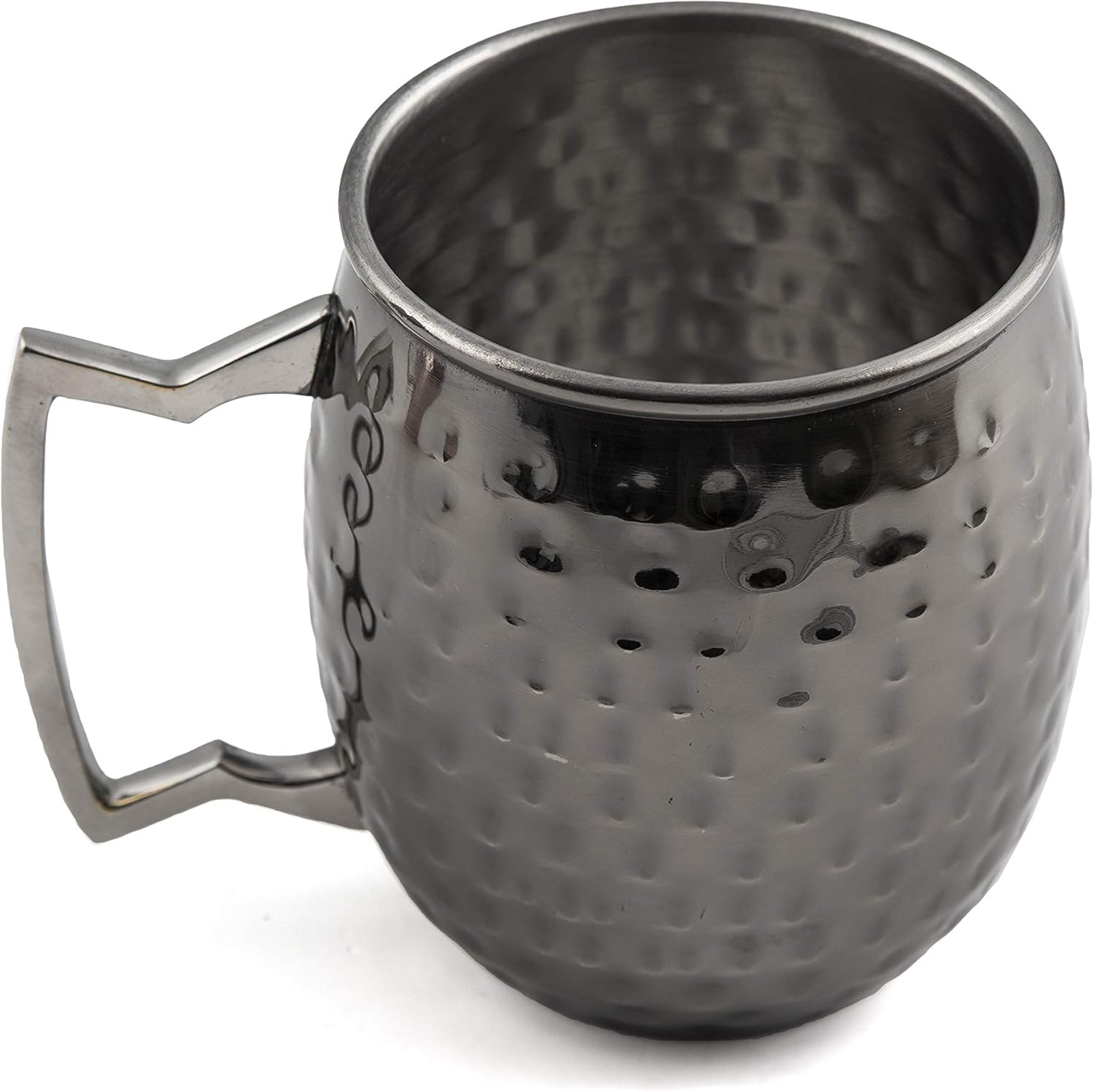 Cambridge Hammered Black Silversmiths Moscow Mule, Set of 2, 20 Ounce, 2 Count (Pack of 1)