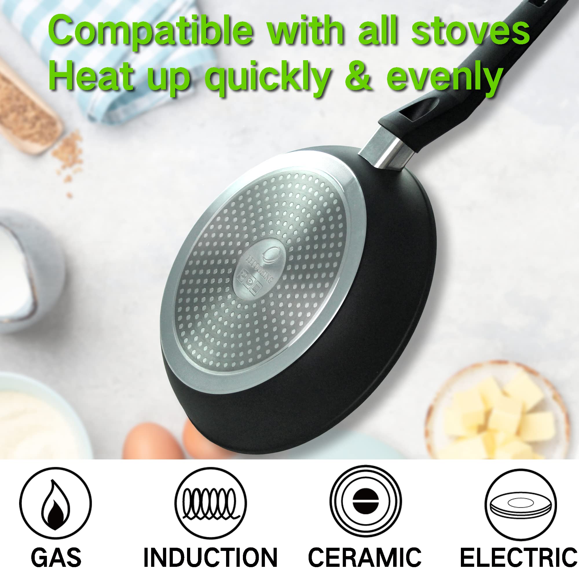 Lecooking 9.5" Nonstick Frying Pan - PFOA Free -4