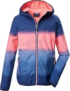 KOS 155 GRLS JCKT 44114-000 - Chubasquero para niña, impermeable, con capucha, color azul oscuro, 116