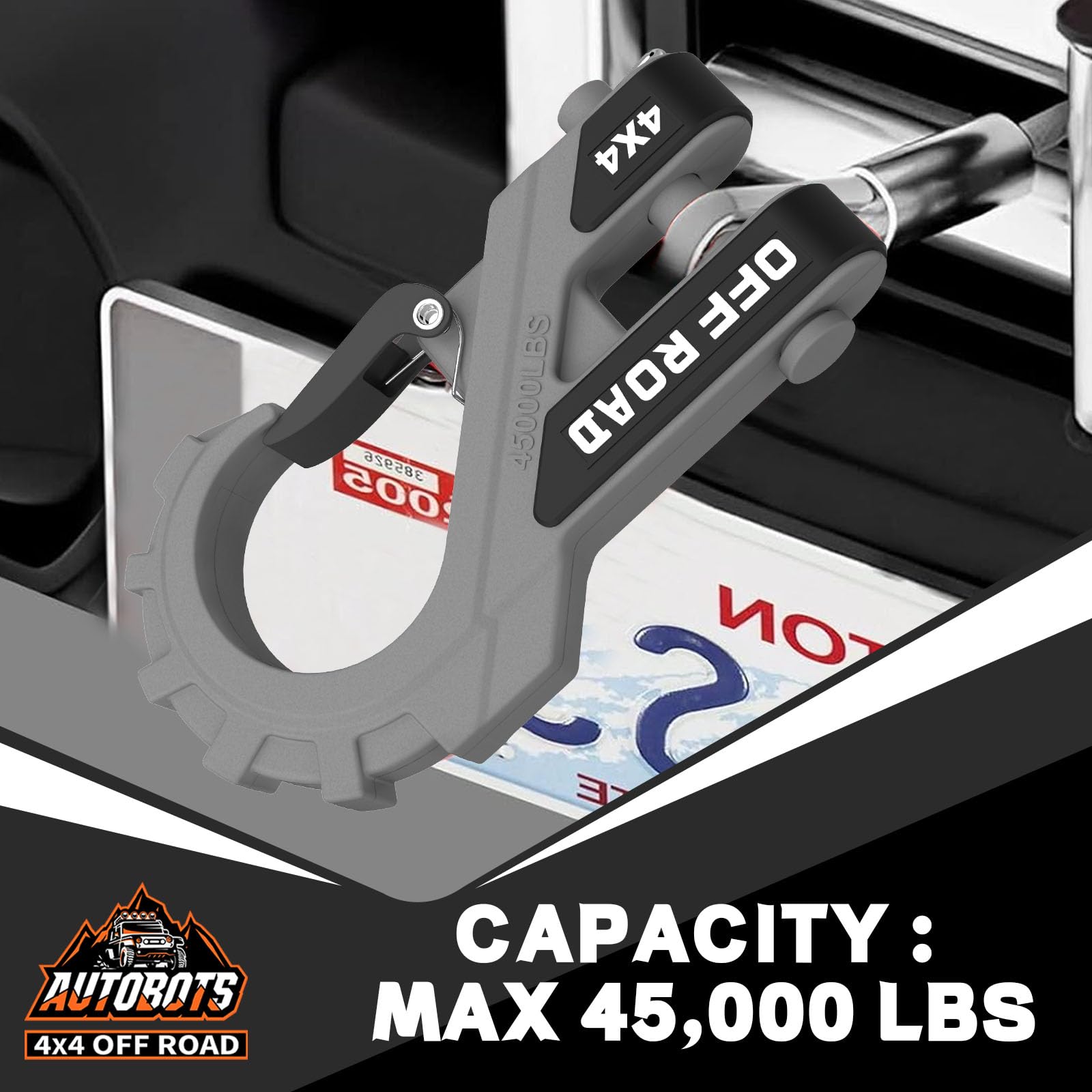 Cabrestante De Cable De Remolque 3/8' X 50' - Grado 100, Núcleo De Acero, Gancho Giratorio Automático