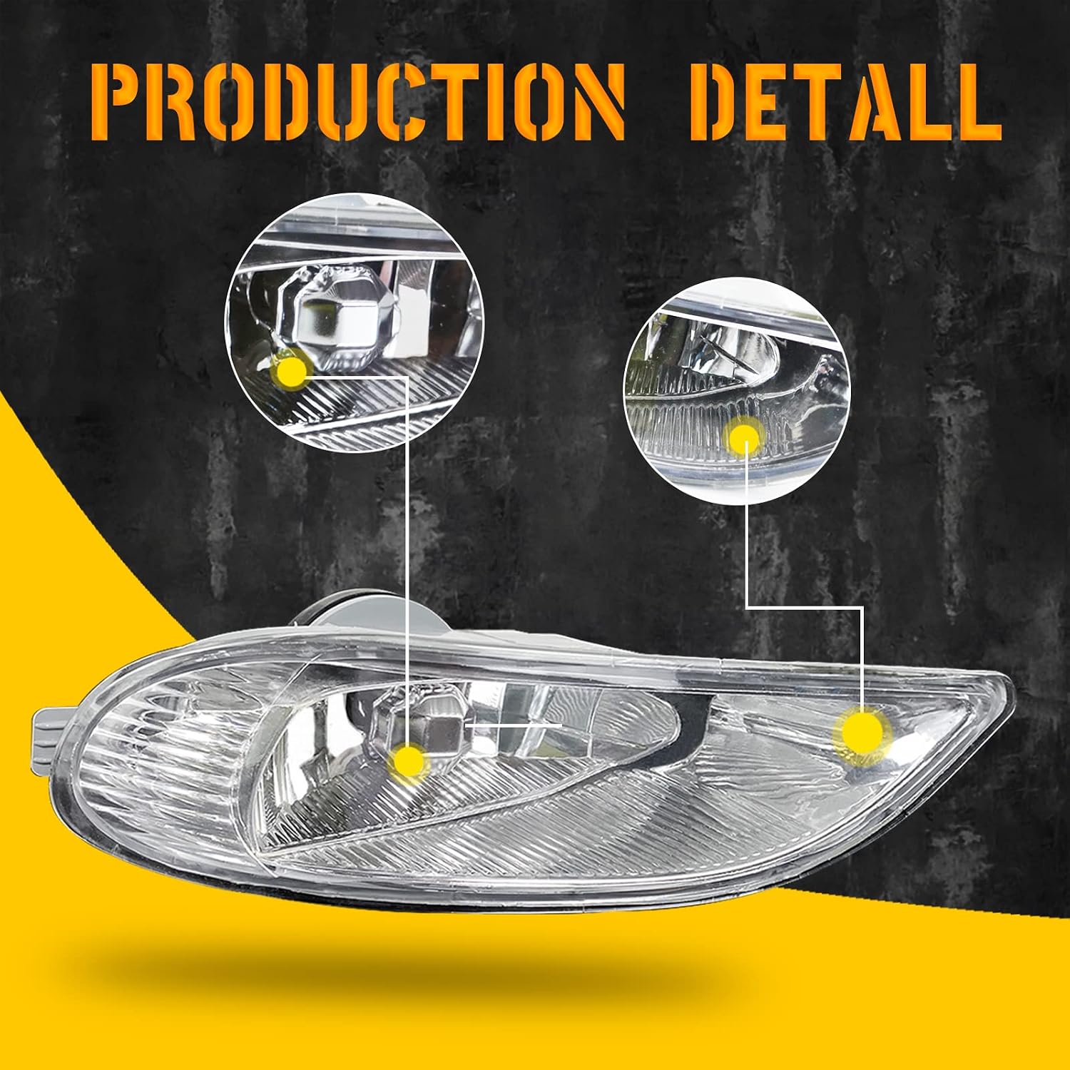 Driving Fog Lights Compatible with Toyota Camry 2002-2004/ Corolla 2005-2008/ Solara 2002-2003 Bumper Fog Lamps with Halogen Bulb & Switch and Wiring Kit (Clear Lens) (FBA)