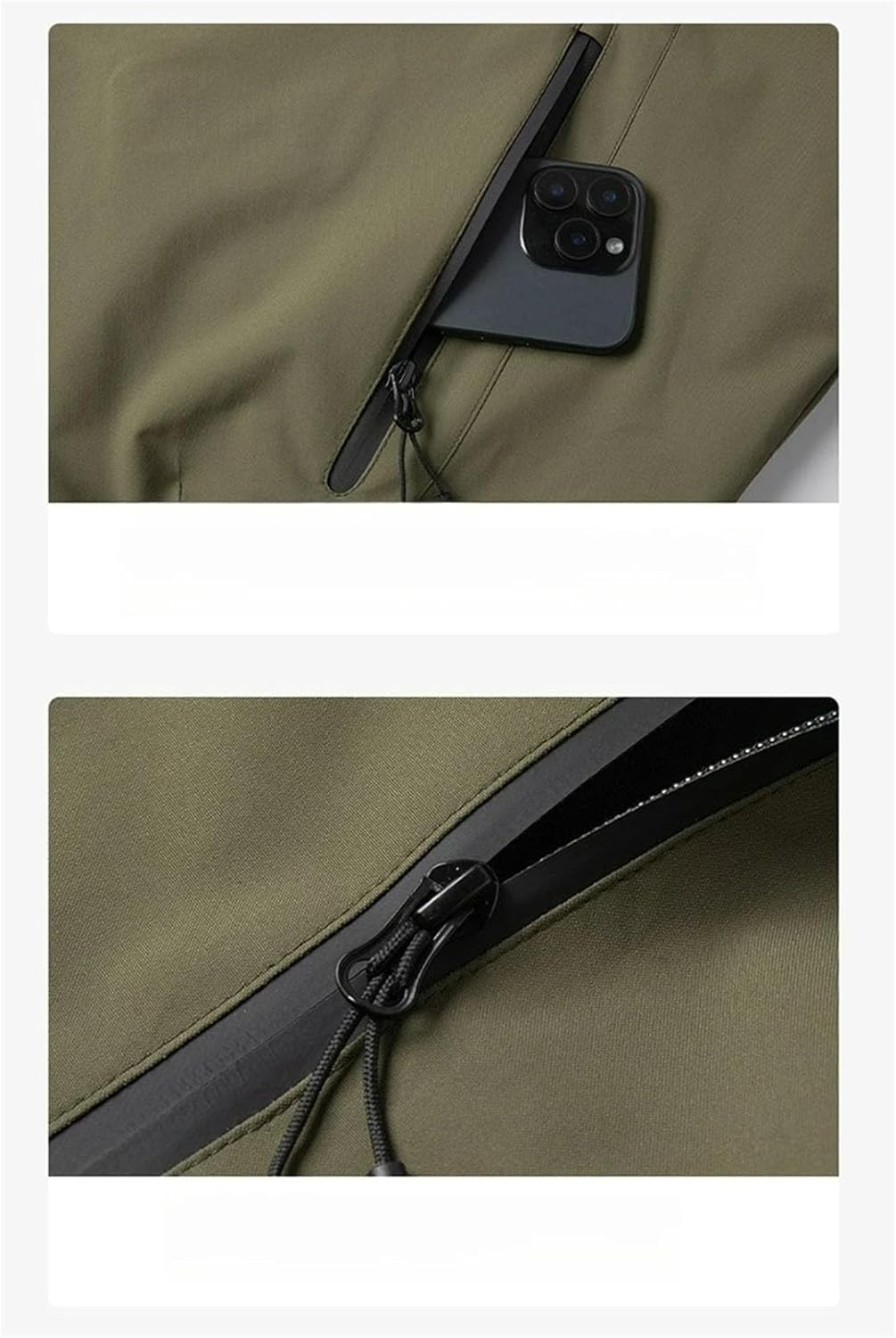 Men's Casual Hiking Three-Protection Soft Shell Waterproof Trenchcoats Camping Hunting Jacket