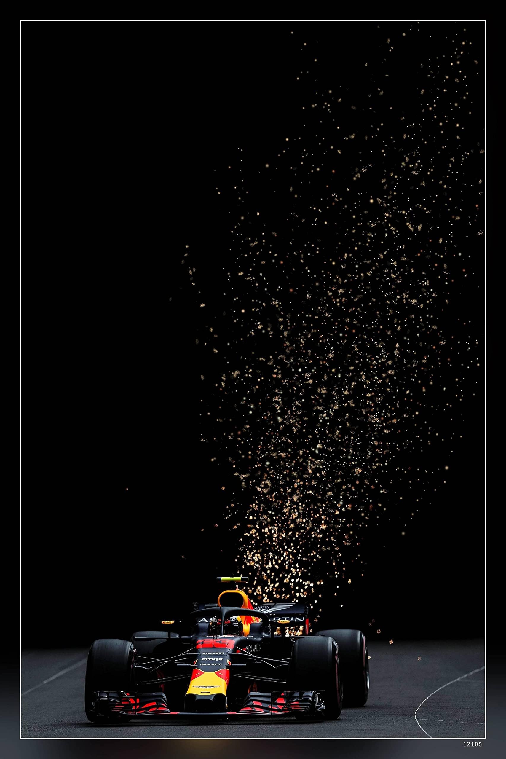Poster World Redbull Verstappen F1 Max Verstappen Red Bull Matte Finish Paper Poster Print 12 x 18 Inch (Multicolor) PW-15378