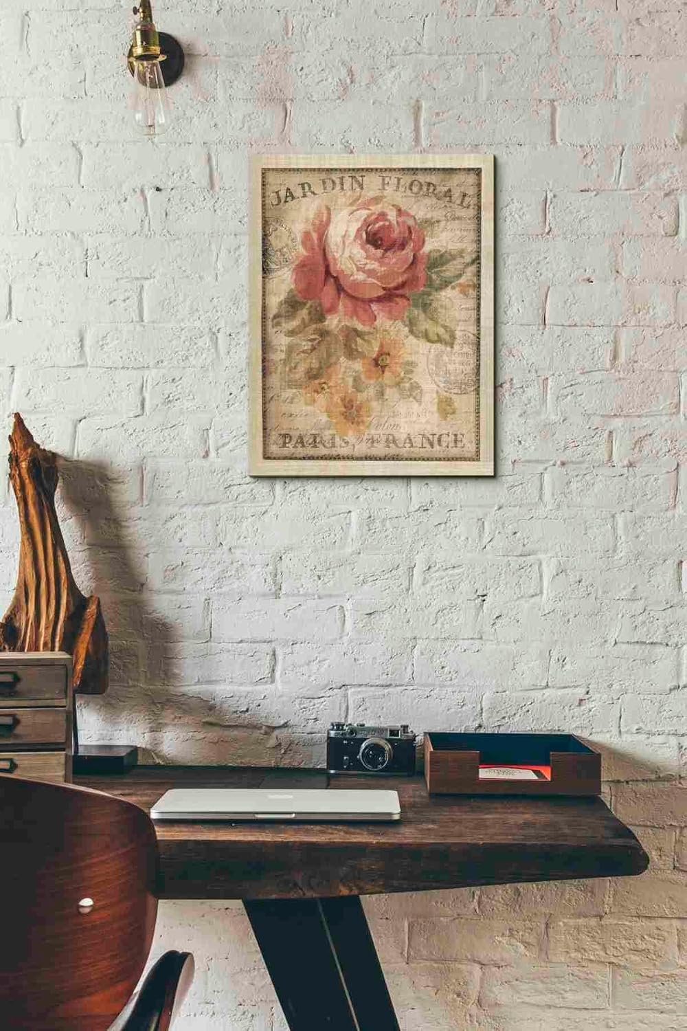 Epic Graffiti 'Parisian Flowers II' by Danhui Nai, Canvas Wall Art, 12"x16"